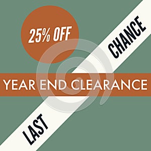 Year ending clearance sale banner