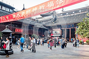 At the 600-year-old Old City God Temple, Shanghai, China