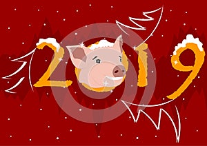 The year of the pig 2019 new year