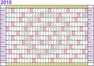 Year Planner 2016 english