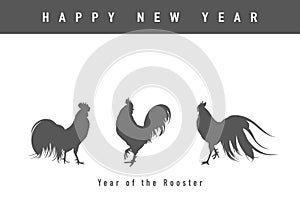 Year of the rooster New year card