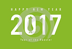 Year of the rooster New year card