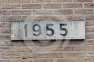 Year Sign 1955 At The Koningskerk Church At Amsterdam The Netherlands 6-2-2023