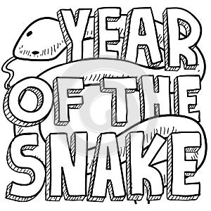 Year of the snake sketch