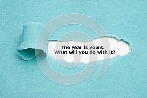 The Year Is Yours What Will You Do