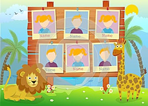 Yearbook for kindergarten with animals photo