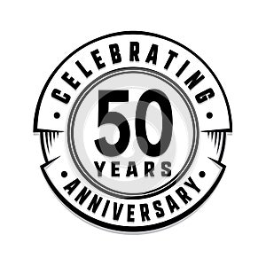 50 years anniversary logo template. 50th vector and illustration. photo