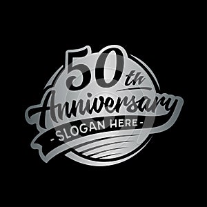 50 years anniversary design template. Vector and illustration. 50th logo. photo