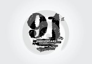 91 years anniversary celebration logotype black vector, 91th birthday logo, 91 number design, anniversary year banner, anniversary photo