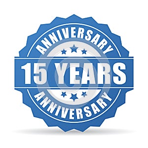 15 years anniversary celebration vector icon