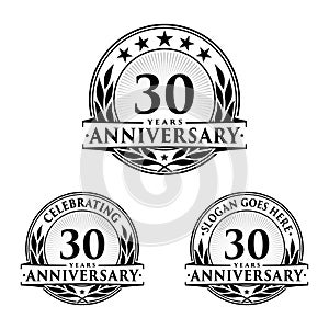 30 years anniversary design template. Anniversary vector and illustration. 30th logo.