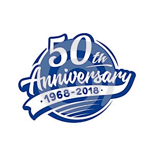 50 years anniversary design template. Vector and illustration. 50th logo. photo