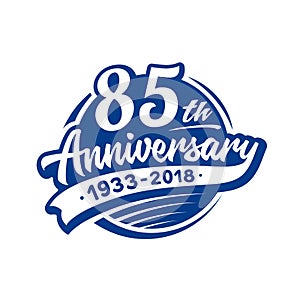 85 years anniversary design template. Vector and illustration. 85th logo. photo