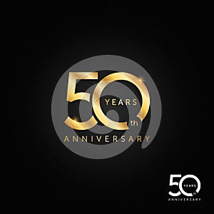 50 years anniversary logo, icon and symbol vector illustration