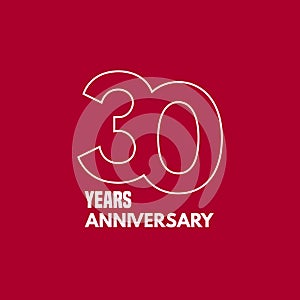 30anos aniversario icono,designación de la organización o institución.gráfico diseno elemento número a composición 