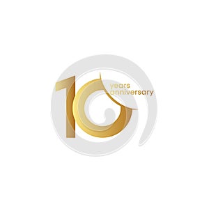 10 Years Anniversary Vector Template Design Illustration