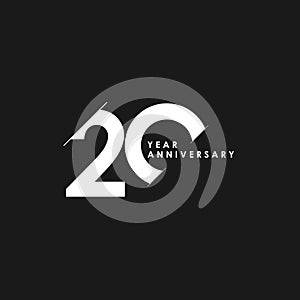 20 Years Anniversary Vector Template Design Illustration