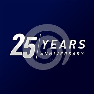 25 years anniversary vector template design illustration