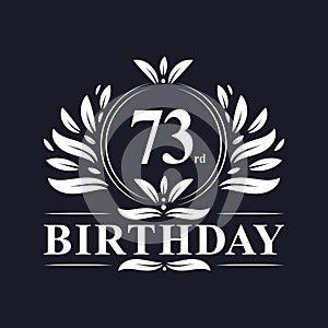 73rd Birthday logo, 73 years Birthday celebration photo