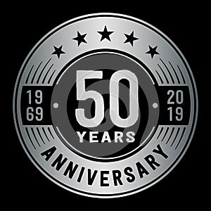 50 years celebrating anniversary design template. 50th anniversary logo. Vector and illustration. photo
