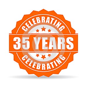35 years celebrating vector icon