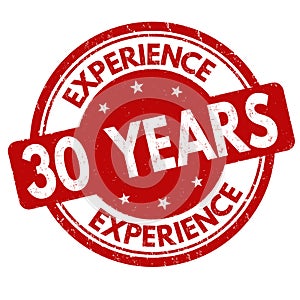 30 years experience sign or stamp