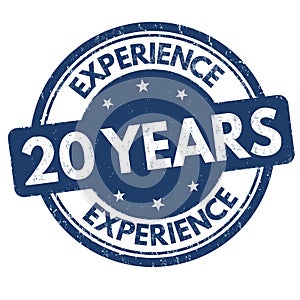 20 years experience sign or stamp