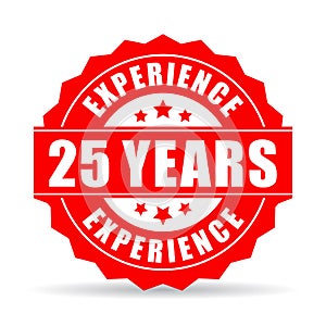 25 years experience vector icon