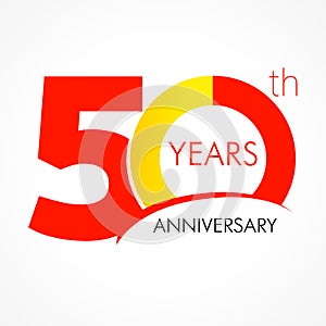 50 years old celebrating classic logo. photo
