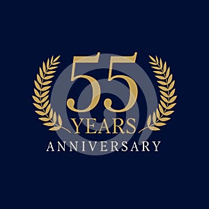 55 years old luxurious logo.