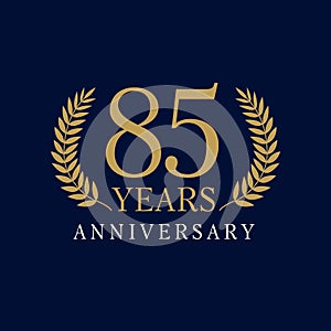 85 years old luxurious logo.