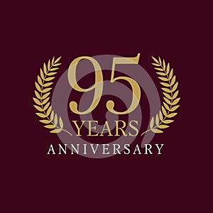 95 years old luxurious logo.