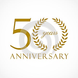 50 years old luxurious logo