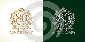 80 anniversary luxury logo. photo