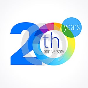 20 years round logo. photo