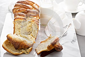 Yeast pull apart sweet bread with cream cheese