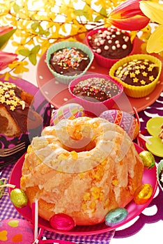 Yeast ring cake for easter