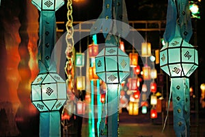 Yee Peng lantern festival in Chiang Mai Thailand photo