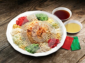 Yee Sang, a Chinese new year celebration dish