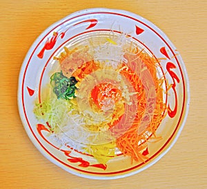 Yee Sang in a Japanese Restaurant
