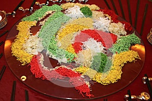 Yee sang, a special dish during Chinese New Year