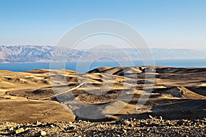 Yehuda desert and dead sea photo