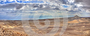 Yehuda Desert and Dead Sea Panorama, Israel photo