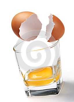 Yelk in glass