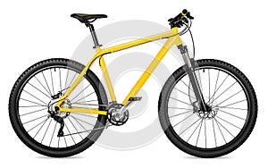 Yellow 29er mountain bike