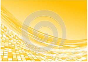 Yellow 3d flow vector