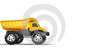 Yellow 3D Toy Dump Truck