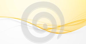 Yellow abstract background with soft smooth elegnat lines and grey border