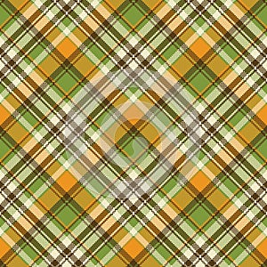 Yellow abstract check pixel plaid seamless pattern