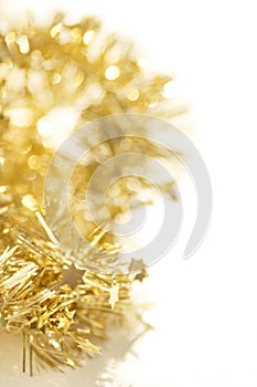 Yellow abstract Christmas decoration background